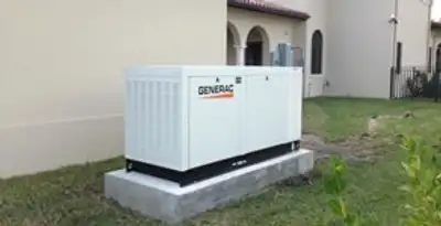 generator installation service showing standby generator professionally installed for residential power backup in Peoria, IL
