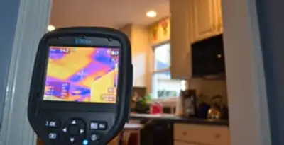 home energy audit service using thermal imaging to evaluate electrical efficiency inside a home in Peoria, IL