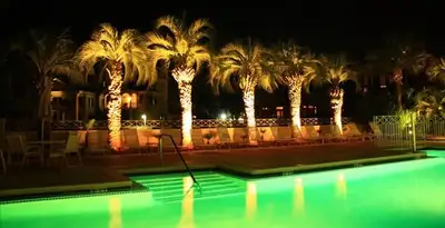 landscape lighting installation services illuminating outdoor recreational areas in Peoria, IL