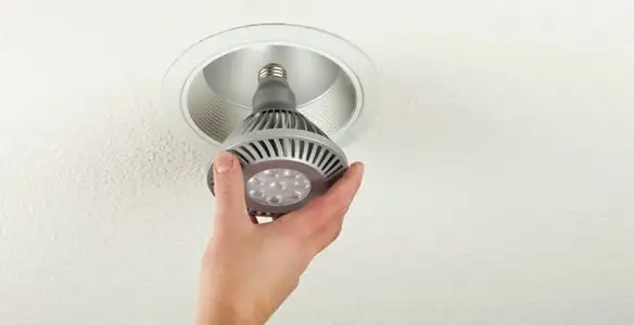 lighting installation service featuring recessed ceiling light installed by licensed professionals in Peoria, IL