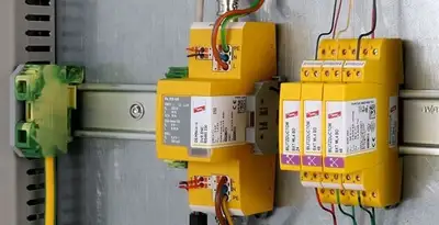 lightning surge protection system with surge suppressors installed by electrical service professionals in Peoria, IL