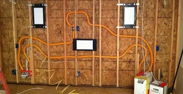 new construction wiring project displaying complete electrical system layout installed by professionals in Peoria, IL