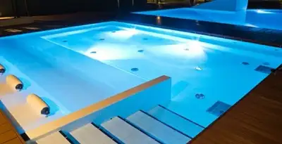 pool light installation and repair services providing modern illuminated pool lighting in Peoria, IL