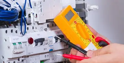 Residential electrician testing home electrical panel for safety and performance in Peoria, IL