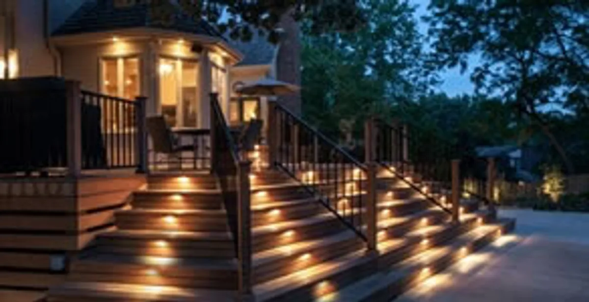 Residential electrician installing outdoor lighting for home safety in Peoria, IL