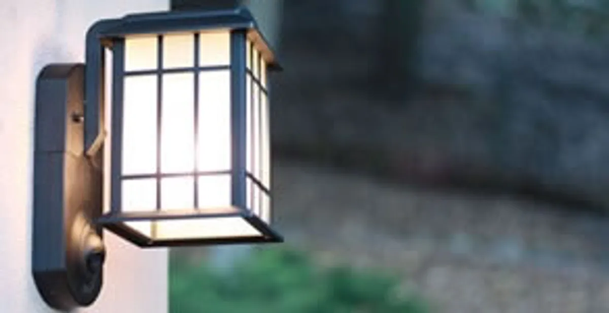 security light installation services with professionally mounted exterior wall light in Peoria, IL