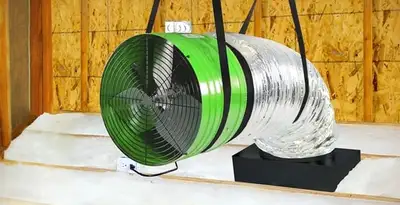 whole house fan installation services with professionally mounted ventilation fan system in Peoria, IL